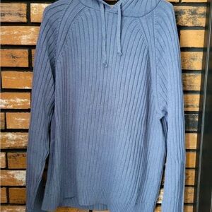 Sun + Stone Men's Light Blue Ribbed Sweater